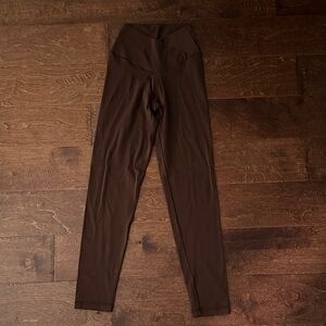 Aeria Brown Crossover Leggings
